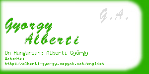 gyorgy alberti business card